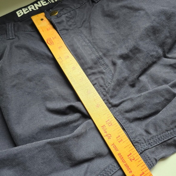 Berne Mens Duck Carpenter Pants Size 34x34 (Fits 34x32) Navy Relaxed Workwear - Picture 10 of 13